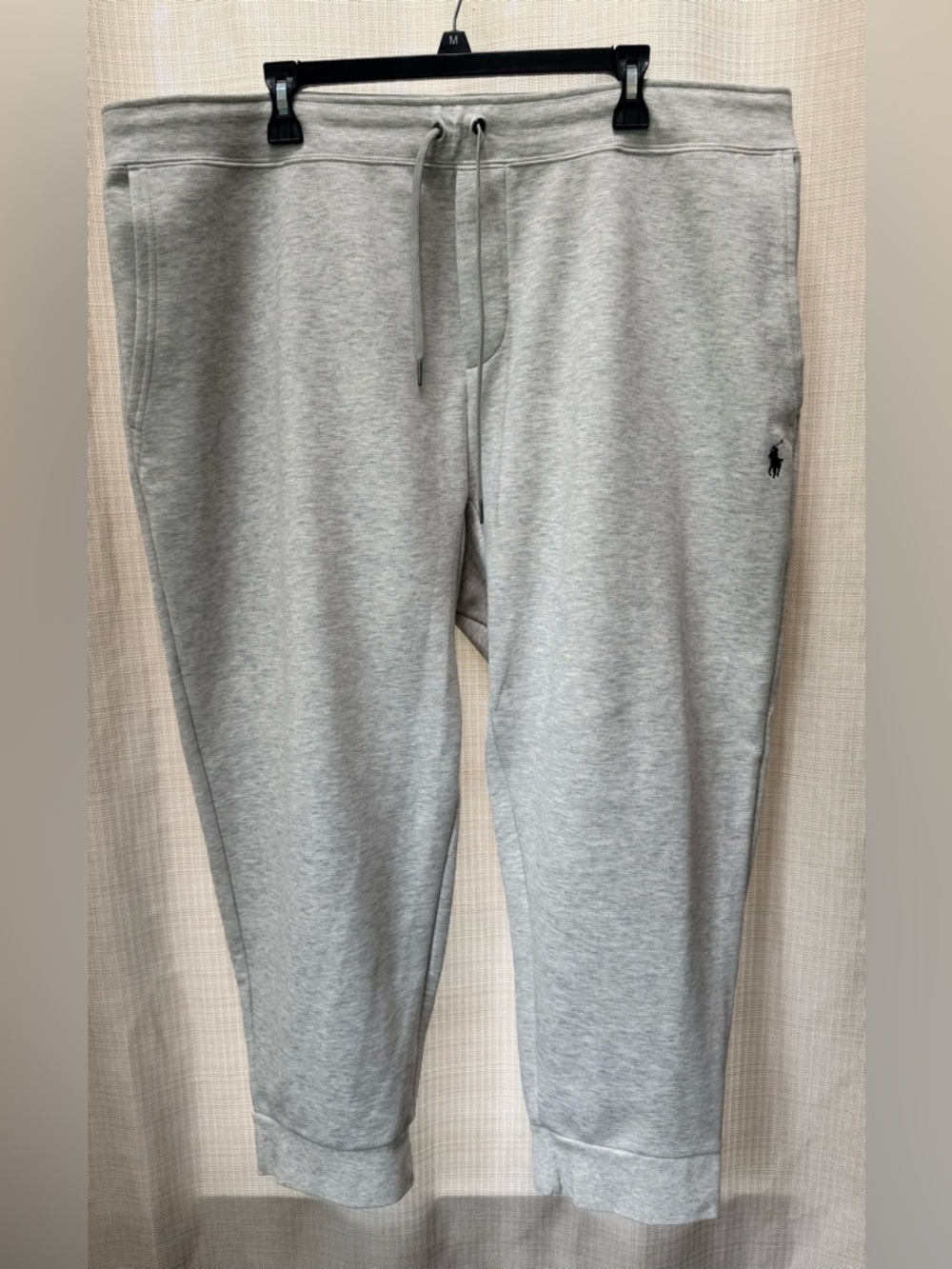 Polo Ralph Lauren Double Knit Jogger Pant Mens 2XB Heather Gray Tapered Classic